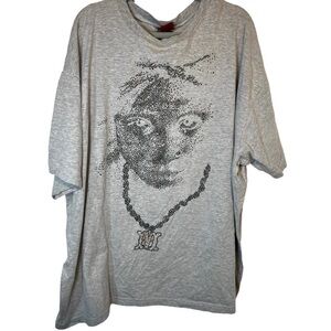 Vintage 90s Y2K Makaveli rhinestone Tupac hip hop rap T-shirt size 3X